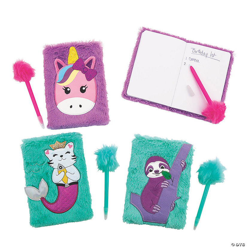 Furry Animals Notebook &amp; Pen Sets - 3 Pc. Image