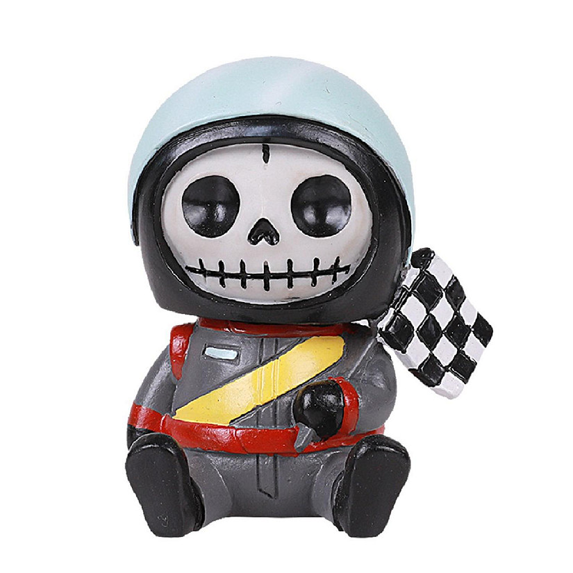 Furrybones Jerry Skeleton in Race Car Driver Costume Figurine Image