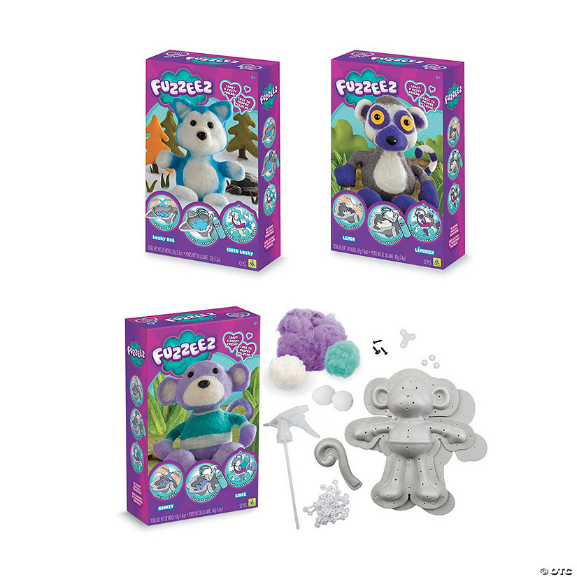 Fuzzeez Fuzzy Buddies Stuffed Animal Kits: Set of 3 Image
