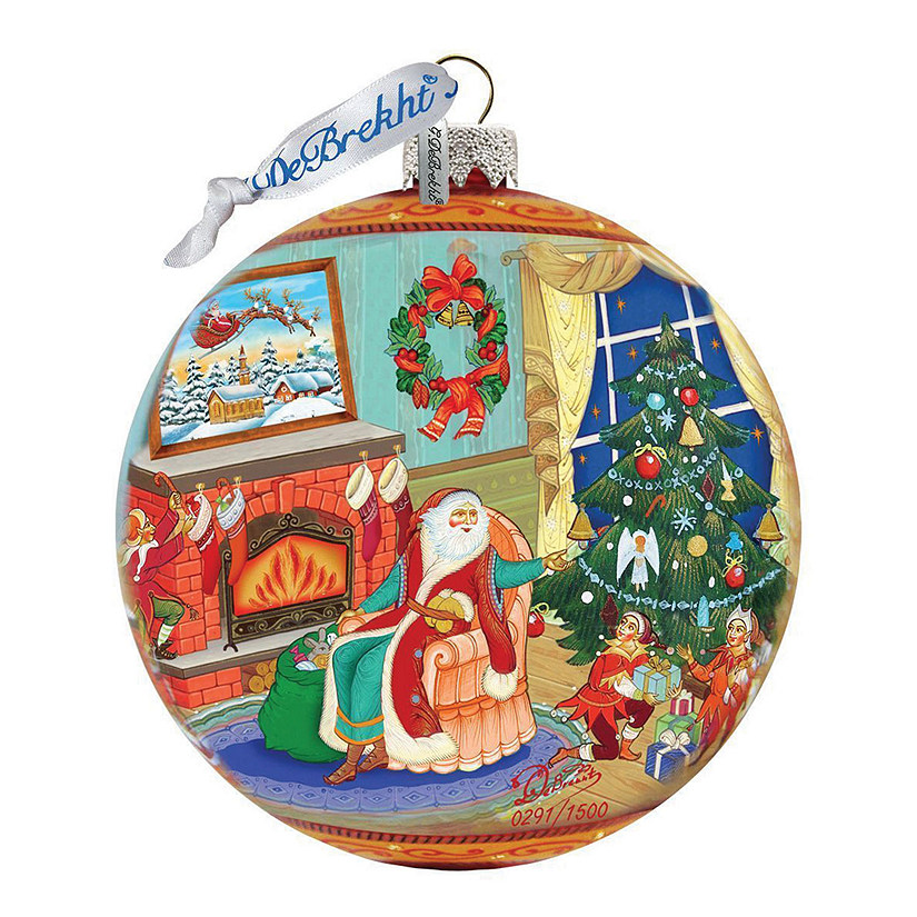 Las Vegas Christmas Ornament Hand Painted from Inside with Gift Box