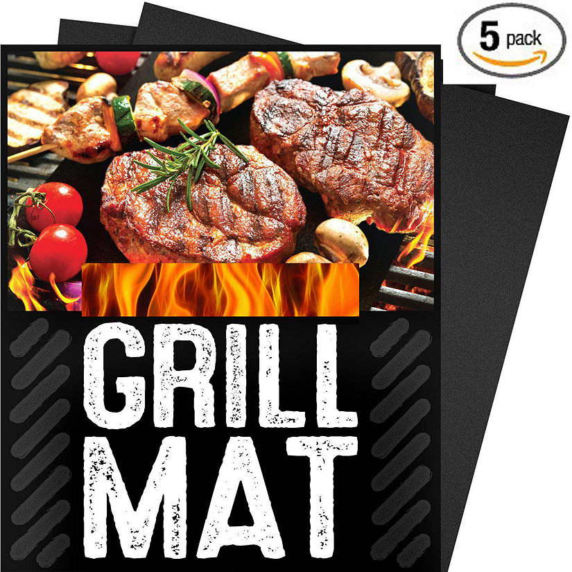 G & F Products BBQ Grill Sheets Mat 5 Pieces Image