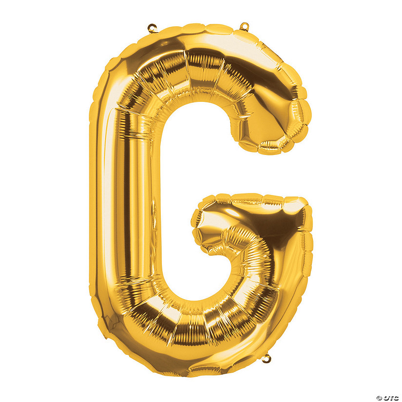 G Gold Letter 34" Mylar Balloon Image
