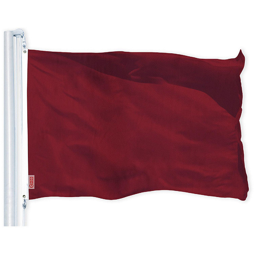 G128 2X3Ft 1Pk Solid Burgundy Printed 150D Polyester Flag Image