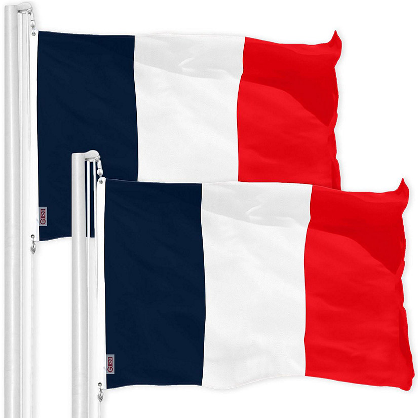 G128 3x5 Ft 2PK France French Navy Blue Printed 150D Polyester Flag Image