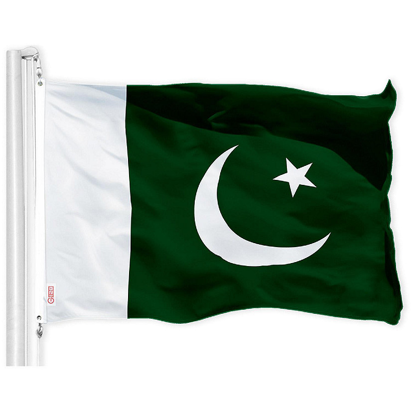 G128 3x5 Ft Printed 150D Polyester Pakistan Flag Image