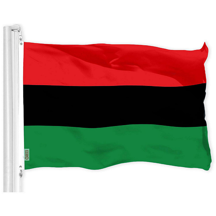 G128 3x5ft 1PK Pan African Printed 150D Polyester Brass Grommets Flag Image