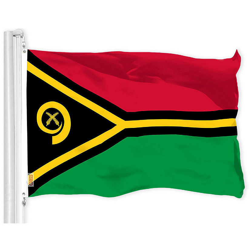 G128 3x5ft 1PK Vanuatu Printed 150D Polyester Brass Grommets Flag Image