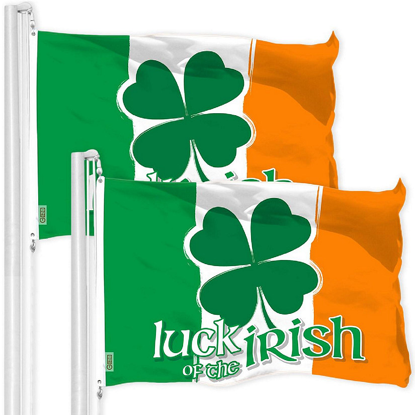G128 3X5Ft 2Pk Luck Of Irish 150D Polyester Flag | Oriental Trading