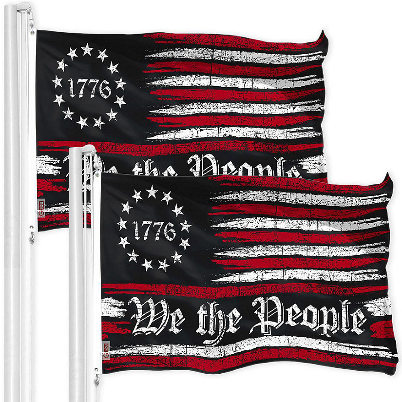 G128 3x5ft 2PK We the People 150D Polyester Flag Image
