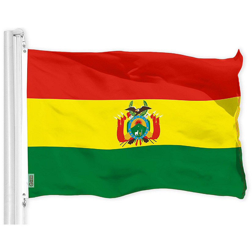 G128 3x5ft Bolivia 150D Polyester Flag | Oriental Trading