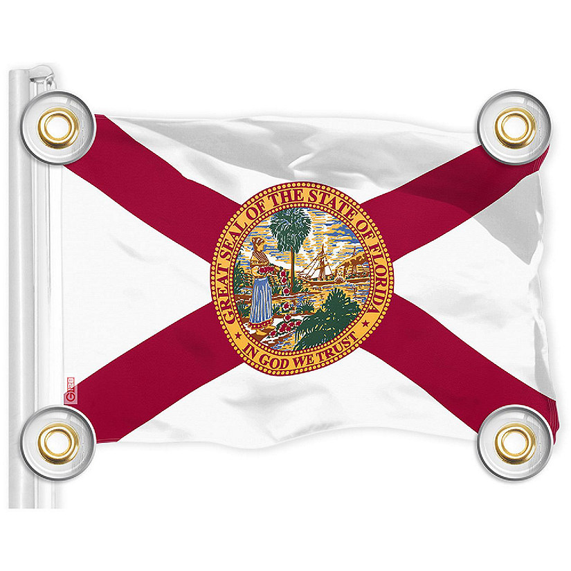 G128 3x5ft Florida 4 Corner Grommets 150D Polyester Flag Image