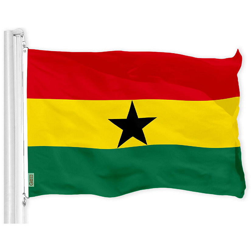 G128 3X5Ft Ghana 150D Polyester Flag Image