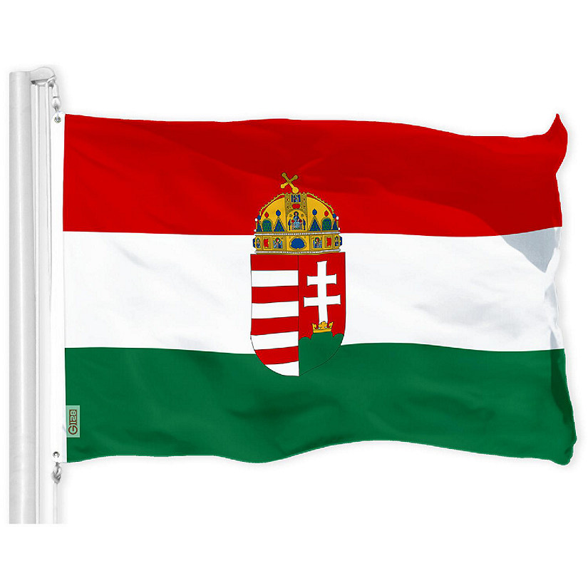 G128 3x5ft Hungary Coat of Arms 150D Polyester Flag Image