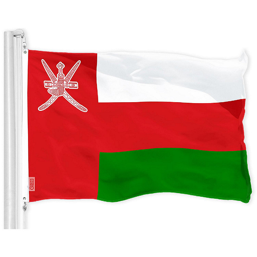 G128 3x5ft Oman 150D Polyester Flag Image