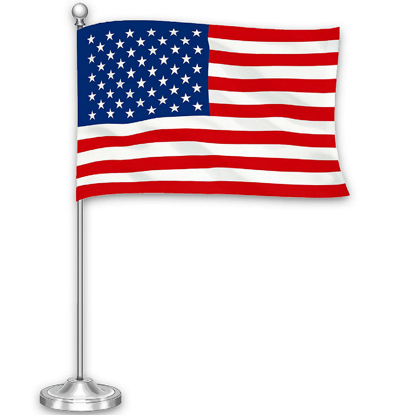 G128 5.5x8.25 Inches 1PK USA Printed 300D Polyester Desk Flag Image