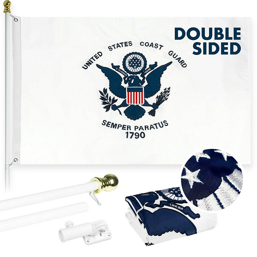 Deluxe 2-Sided Flag 3x5 - Blue w/ Combined Logo 