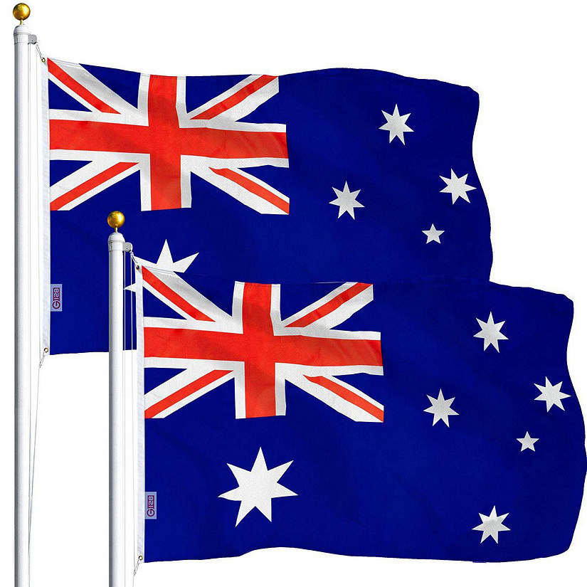 G128 - Australia Australian Flag 3x5FT 2 Pack Printed Polyester Image