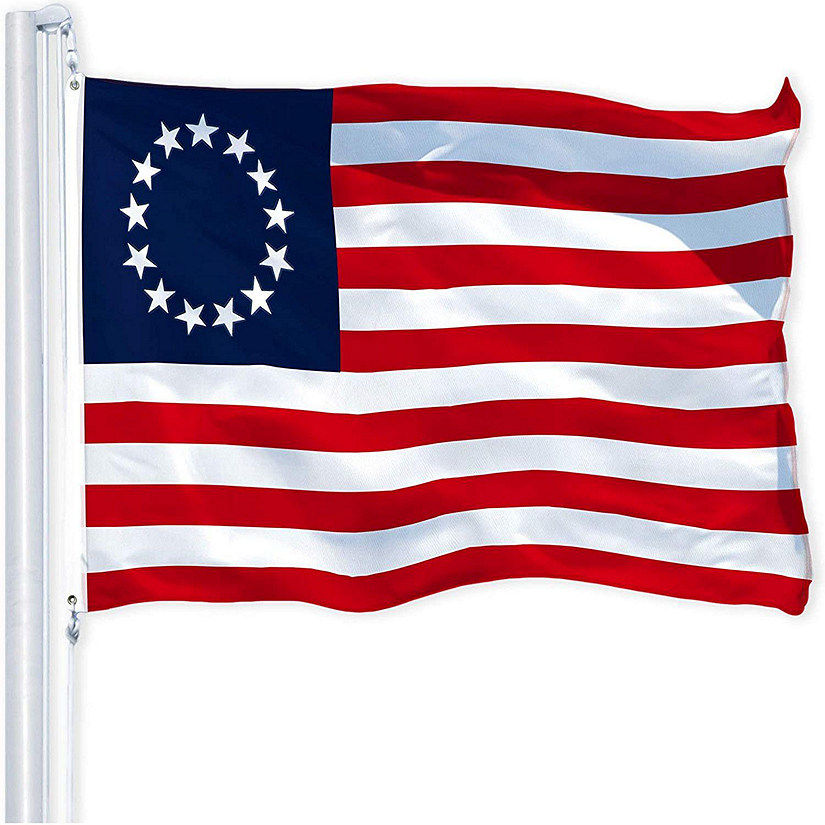 G128 Betsy Ross Historical American Flag  3x5 feet  Printed 150D Quality Polyester Image