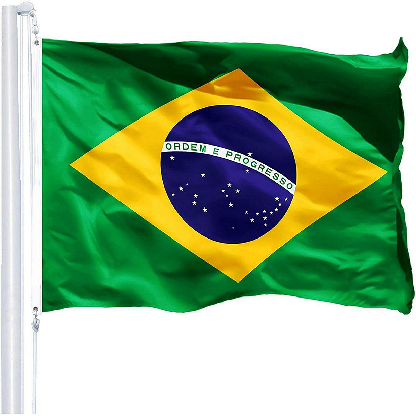 G128  Brazil Brazilian Flag  3x5 feet  Printed 150D Image