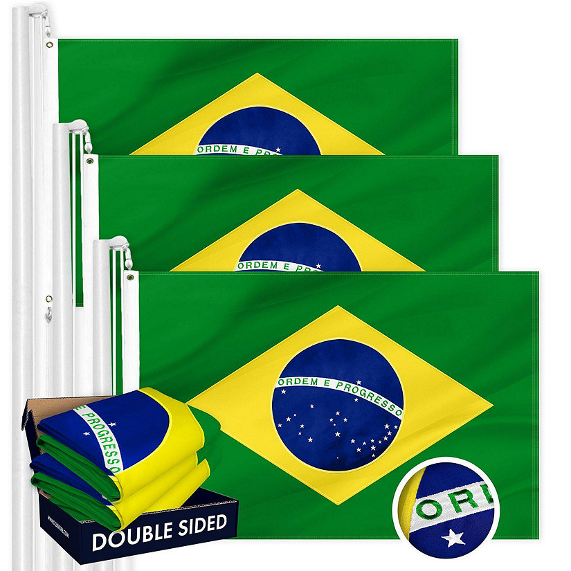  G128 Brazil Brazilian Flag, 3x5 Ft