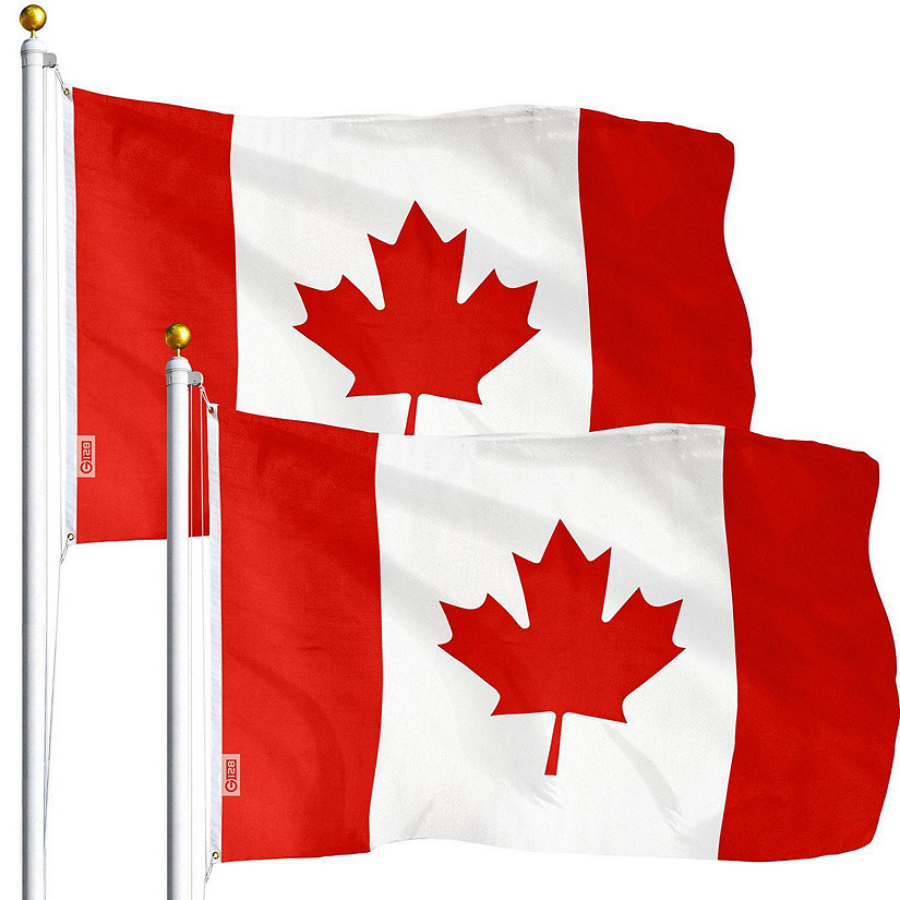 G128 - Canada Canadian Flag 3x5FT 2 Pack Printed Polyester Image