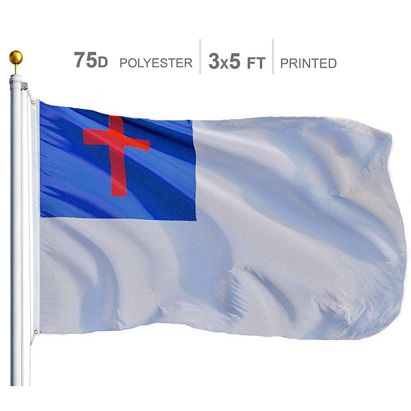G128 - Christian Religious Cross Flag 75D Printed Polyester 3x5 Ft Image