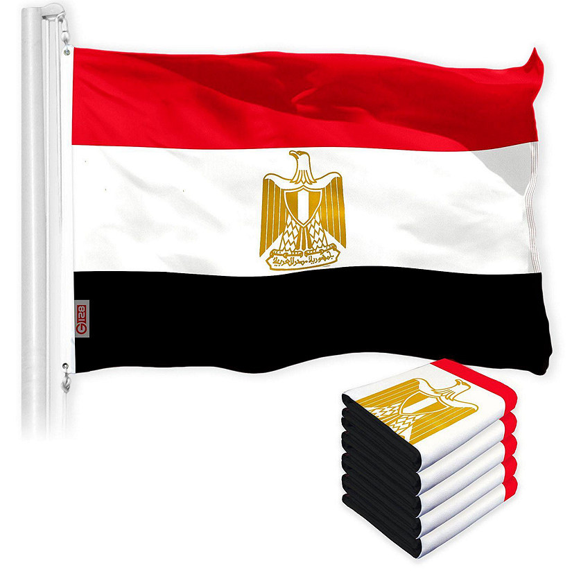 G128 - Egypt Egyptian Flag 3x5FT 5 Pack 150D Printed Polyester Image