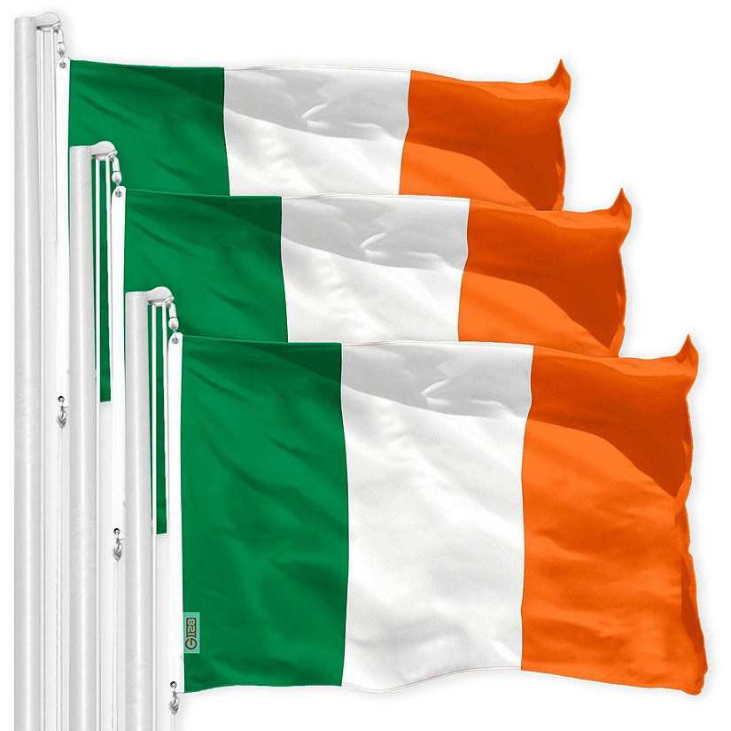 G128 - Ireland Irish Flag 3x5FT 3 Pack 150D Printed Polyester Image