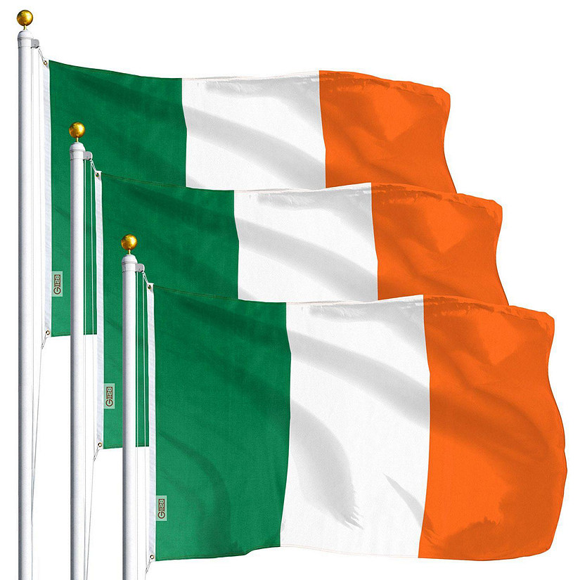G128 - Ireland Irish Flag 3x5FT 3 Pack Printed Polyester Image