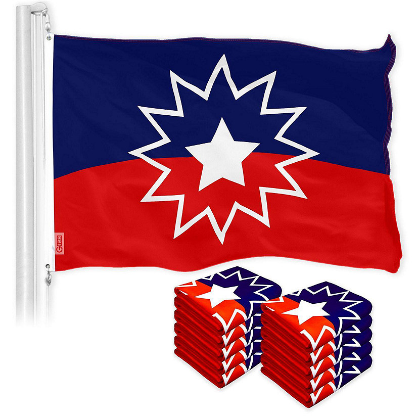 G128 - Juneteenth Emancipation Day Flag 3x5FT 10 Pack Printed 150D Polyester Image