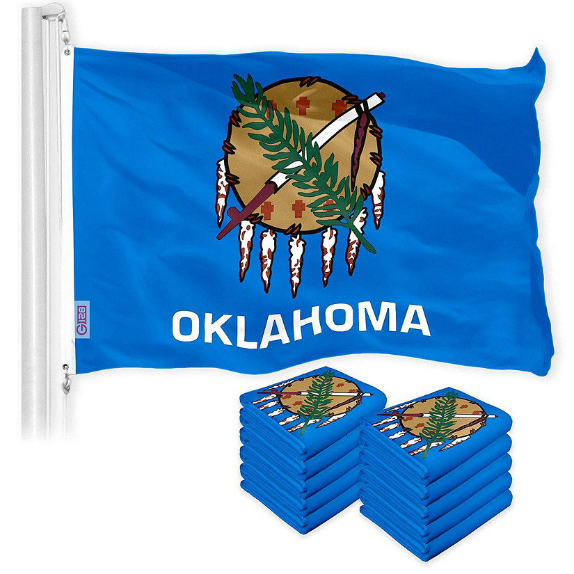 G128 - Oklahoma OK State Flag 3x5FT 10 Pack 150D Printed Polyester Image