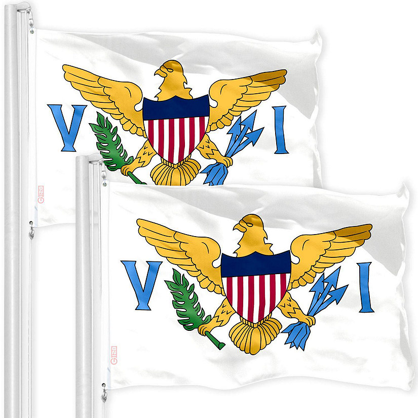 G128 - U.S. Virgin Islands Flag 3x5FT 2 Pack 150D Printed Polyester Image