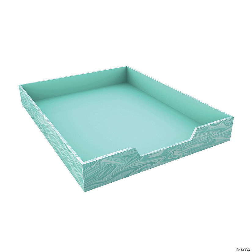 Galaxy Desk Tray - Marbled Teal, Large, Qty 3 Image