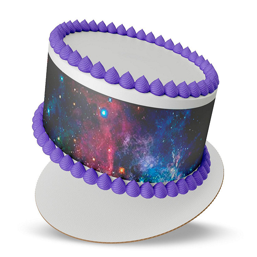 Galaxy Edible Cake Border Strips Image
