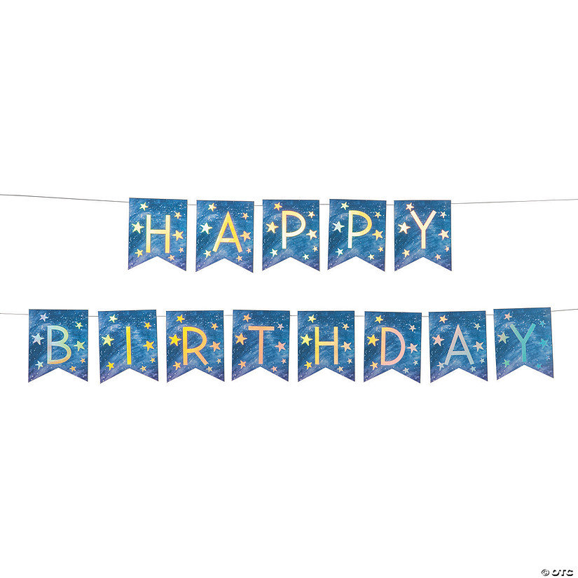 Galaxy Star Happy Birthday Banner - Discontinued