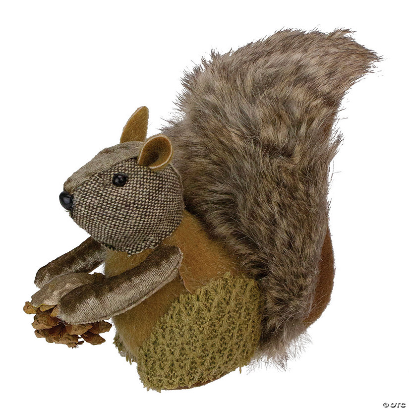 Gallerie II - 6" Brown Squirrel with Pine Cone Christmas Tabletop Figurine Image