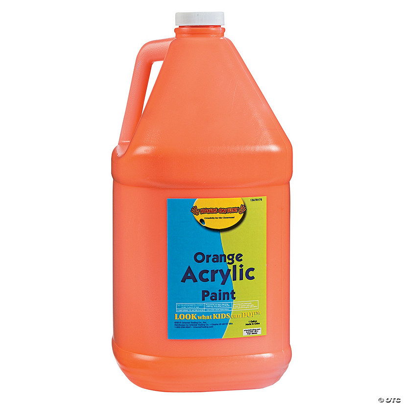 Gallon Washable Orange Acrylic Paint Discontinued