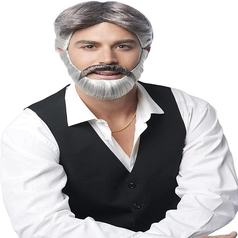Gambler Wig & Beard Costume Set Oriental Trading