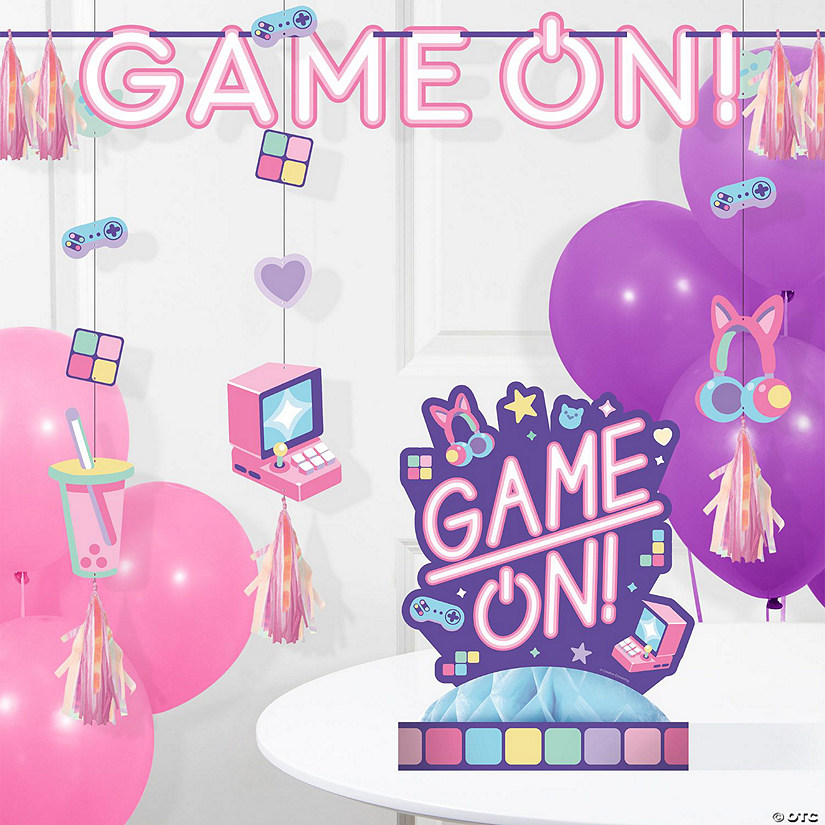 Gamer Girl Party Decorations Kit Image
