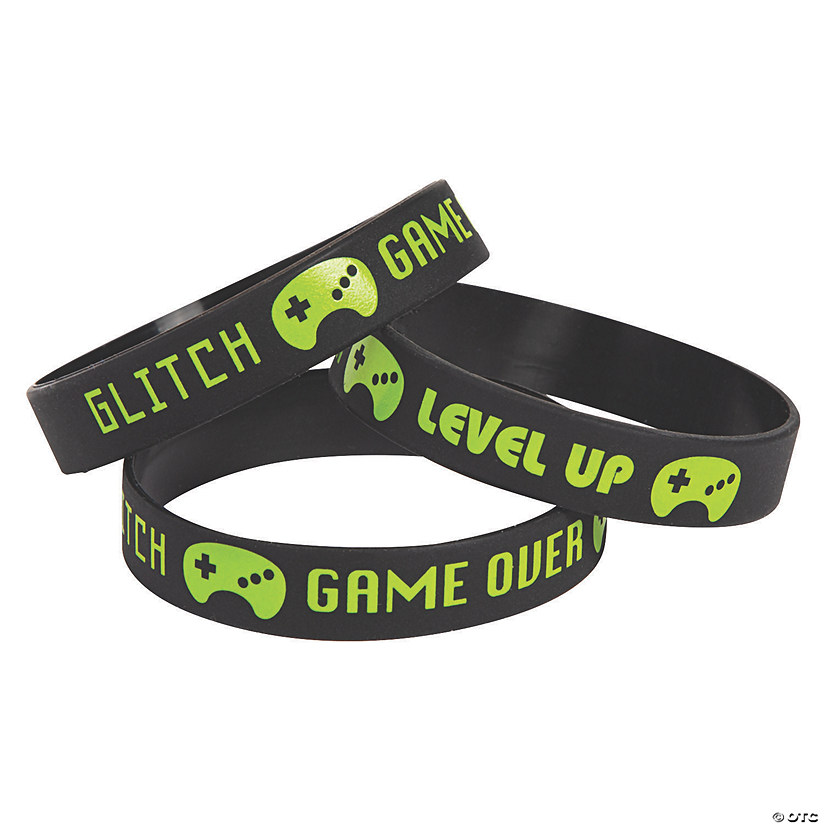 Gamer Rubber Bracelets - 24 Pc. Image