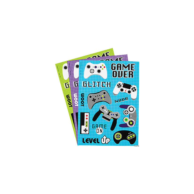 Gamer Sticker Sheets - 24 Pc. Image