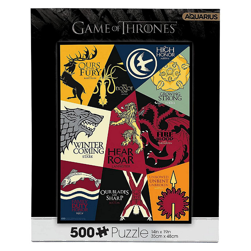 Games of Thrones Mottos 500 Piece Jigsaw Puzzle Oriental Trading