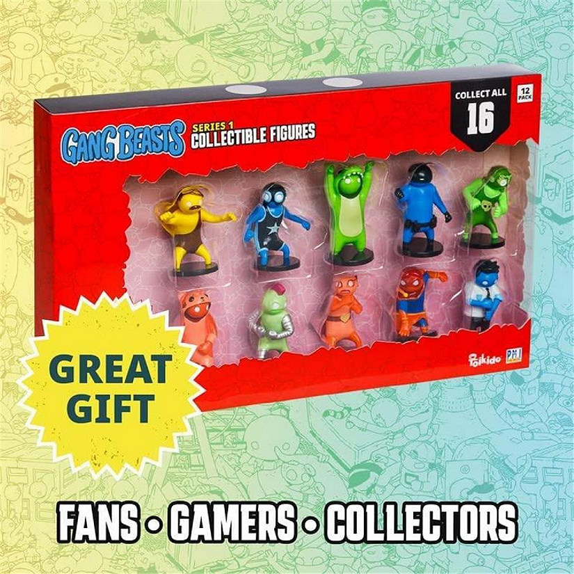 Gang Beasts Action Figures 12pk Party Supplies Gift for Video Gamer Set PMI International Image