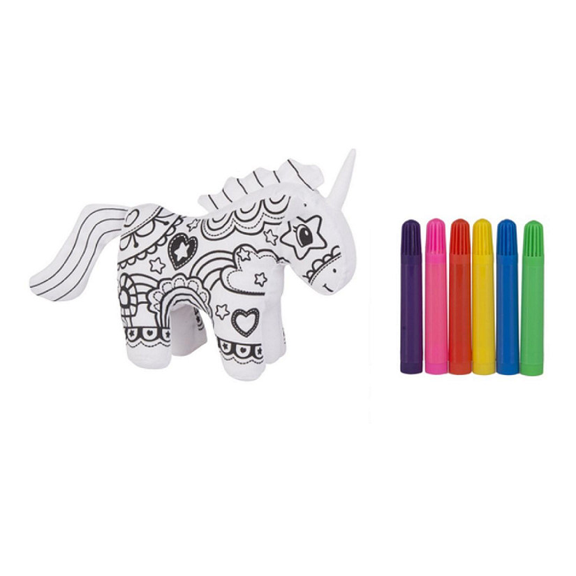 Ganz Unicorn Mini Coloring Kit 7 Piece Set with Markers 7 Inch Image