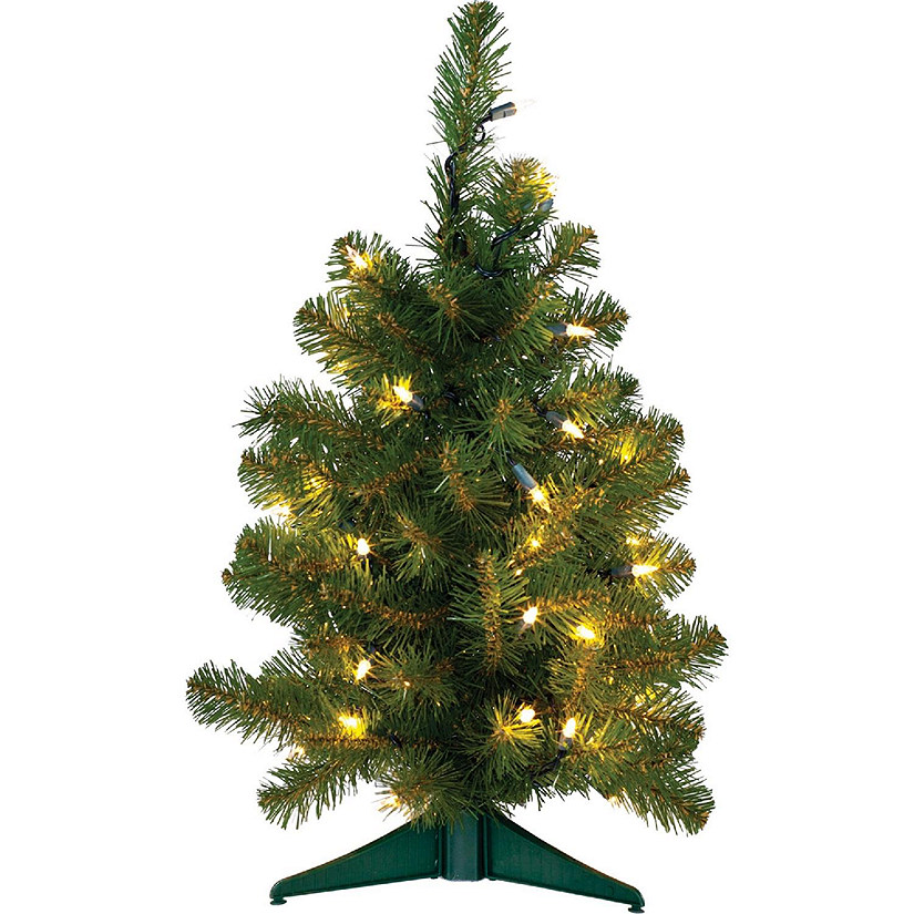 Garden Elements Little Smoky Table Top Christmas Tree w/ 50 Clear