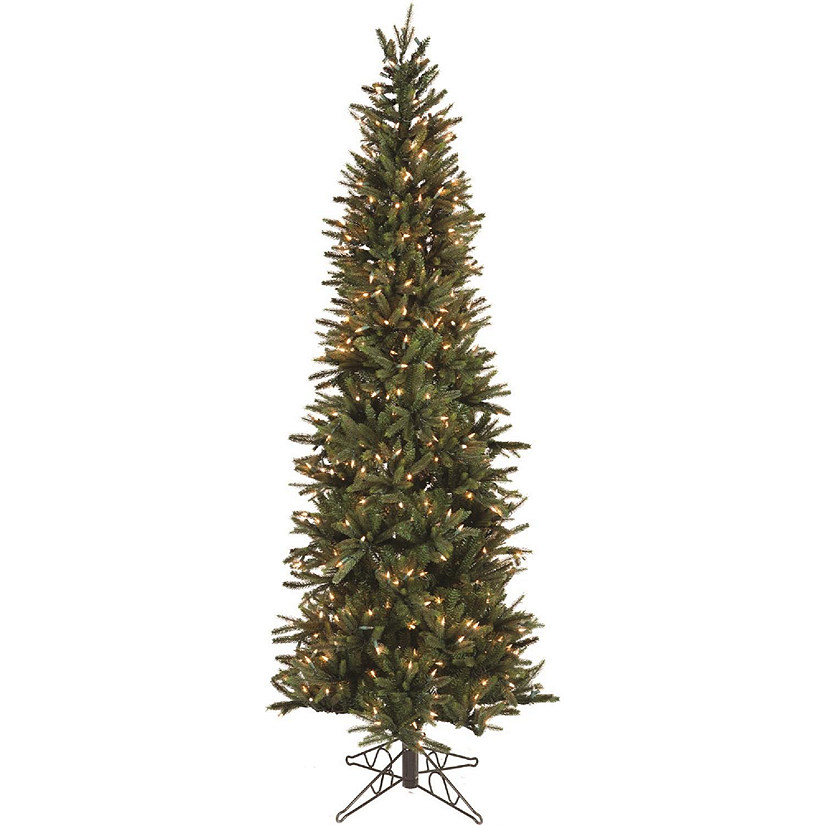 Garden Elements Ponderosa Pine Slim Christmas Tree 500 Clear Lights