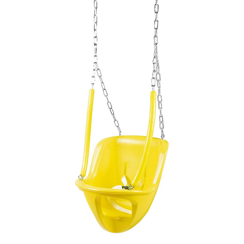 Garden Elements True Form Plastic Toddler Swing Attachment for Swingsets Yellow Image