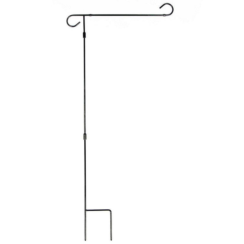 Garden Flag Stand Flagpole Black Wrought Iron 35.98 H x 15.75 W 1 Pack Image