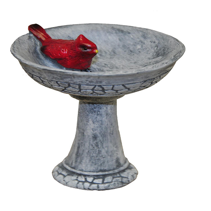 Garden Miniature Cardinal Birdbath Image