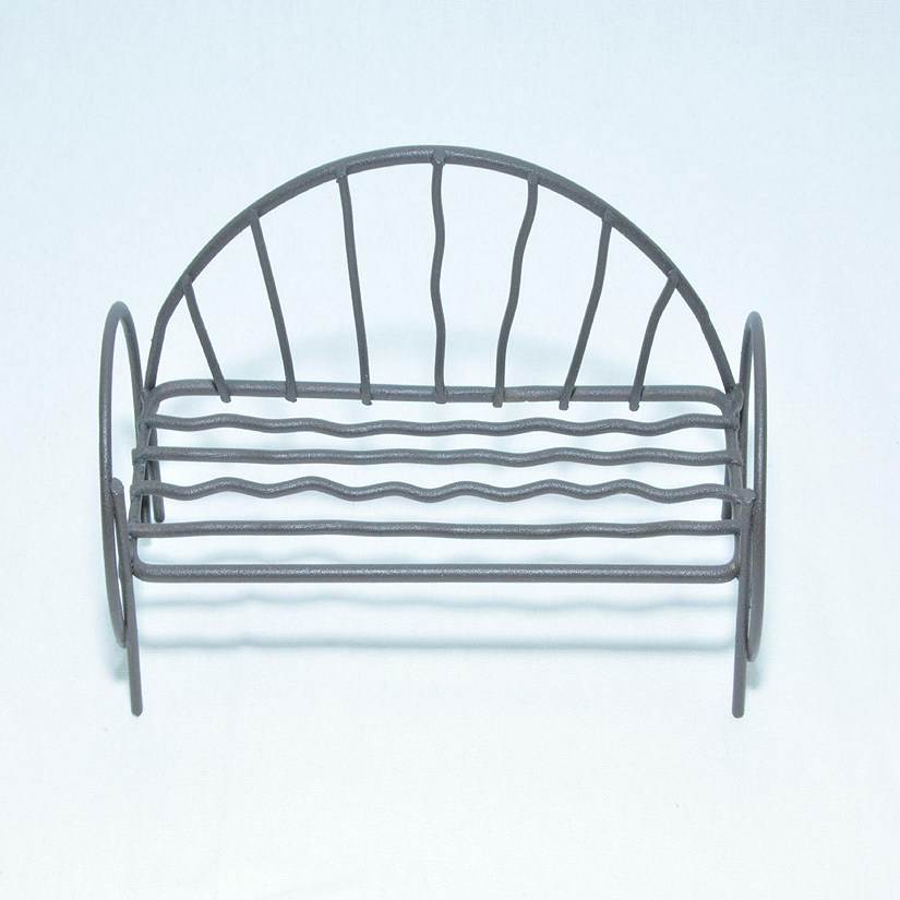 Garden Miniature Metal Vine Bench Image